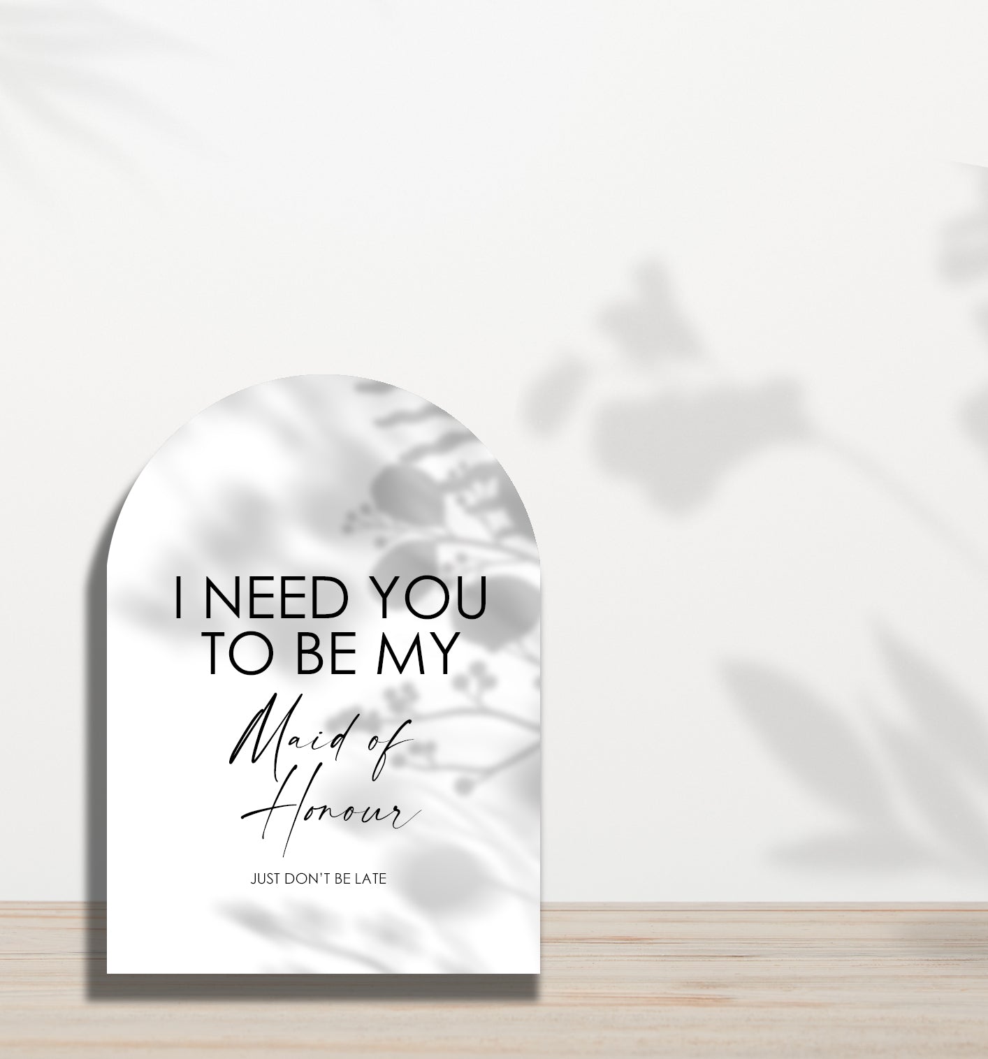 “Don’t be late” Bridesmaid Proposal Card