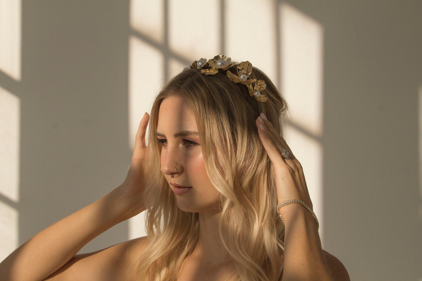 Gold Flower Head Piece