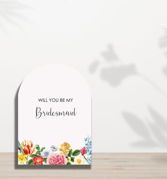Botanical Bridesmaid Proposal Card
