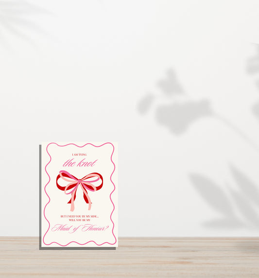 Tying the Knot Bridesmaid Proposal Card