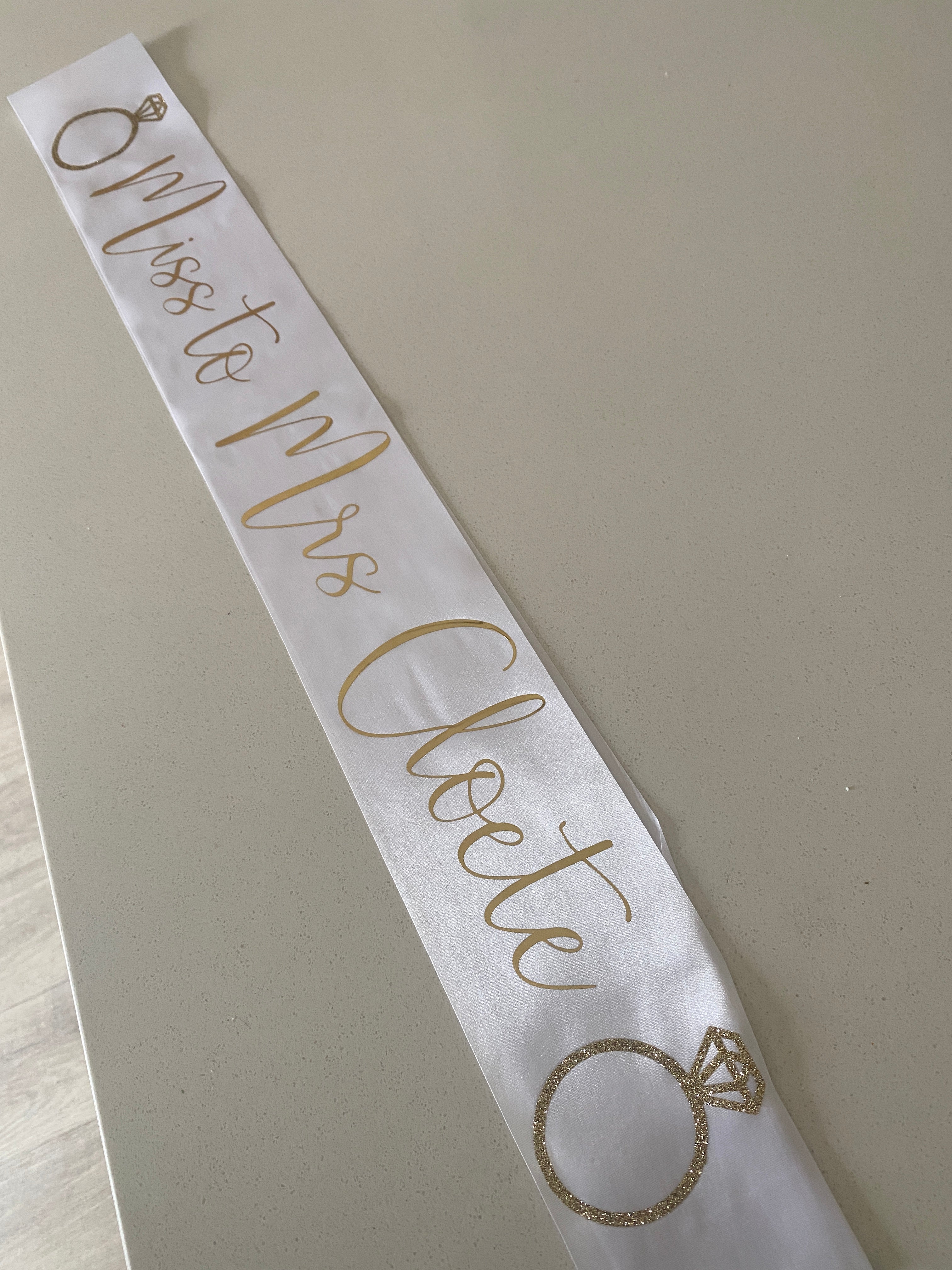 Personalized sash for bride to be best sale